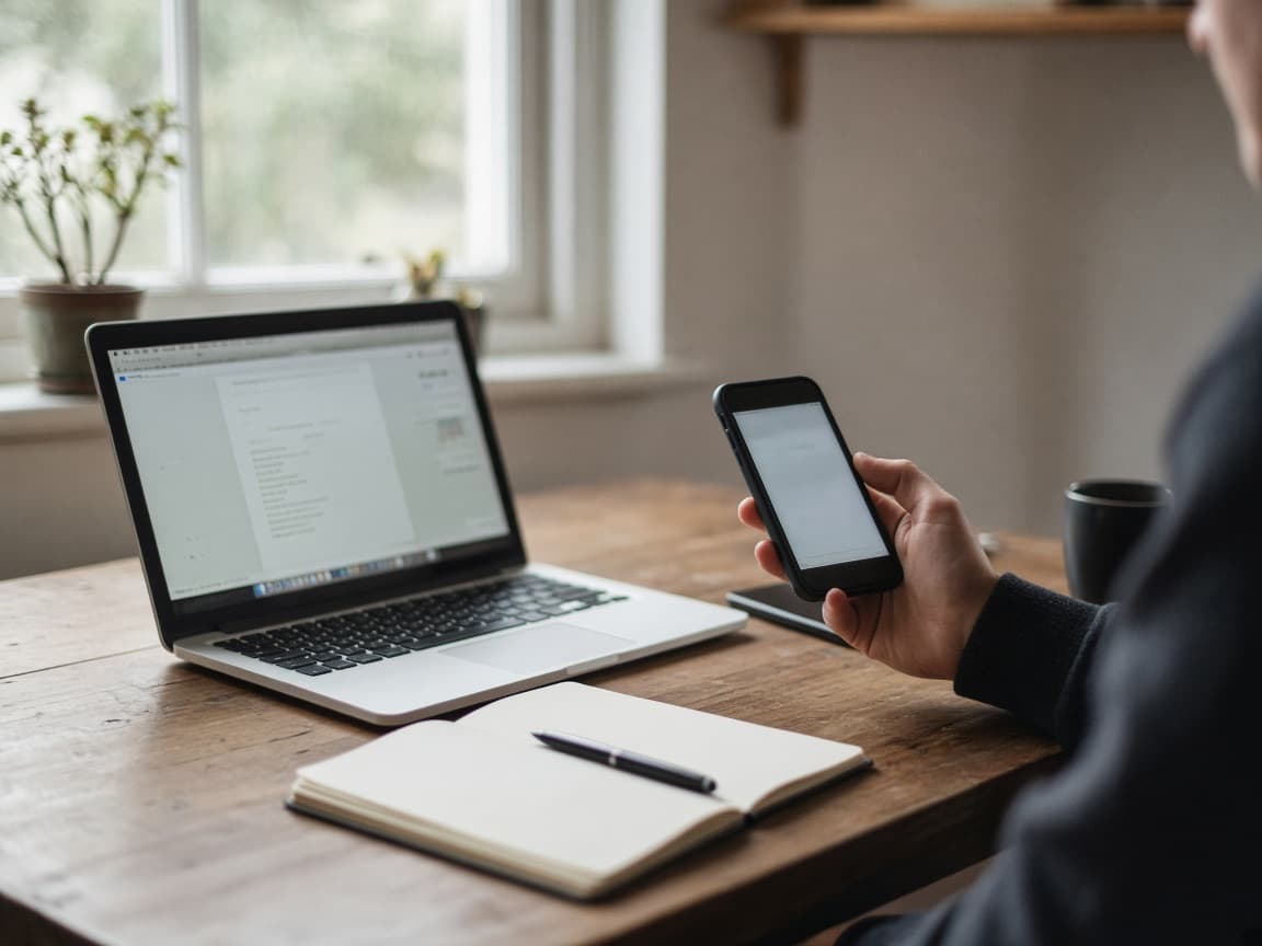 Laptop and phone ready to share a recurring gift link